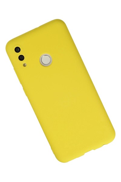 Mey İthalat®  Huawei P Smart 2019 Kılıf Nano içi Kadife Silikon - Sarı