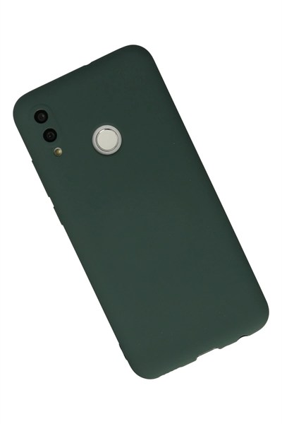 Mey İthalat®  Huawei P Smart 2019 Kılıf Nano içi Kadife Silikon - Koyu Yeşil