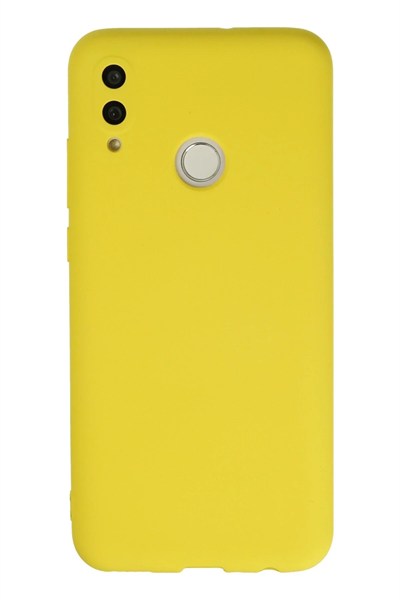 Mey İthalat®  Huawei P Smart 2019 Kılıf Nano içi Kadife Silikon - Sarı