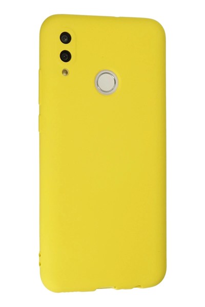 Mey İthalat®  Huawei P Smart 2019 Kılıf Nano içi Kadife Silikon - Sarı