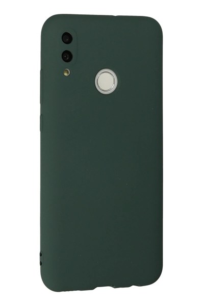 Mey İthalat®  Huawei P Smart 2019 Kılıf Nano içi Kadife Silikon - Koyu Yeşil