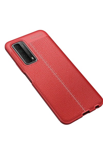 Mey İthalat®  Huawei P Smart 2021 Kılıf Auto Focus Kapak - Kırmızı