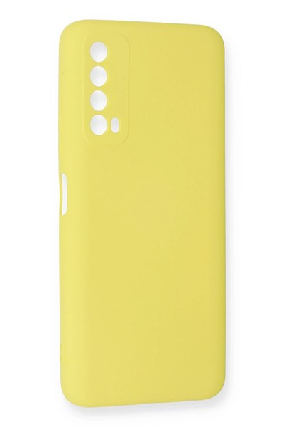 Mey İthalat®  Huawei P Smart 2021 Kılıf Nano içi Kadife Silikon - Sarı
