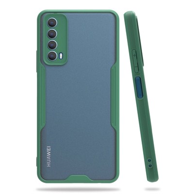Mey İthalat®  Huawei P Smart 2021 Kılıf Platin Silikon - Yeşil