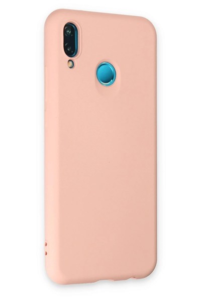 Mey İthalat®  Huawei P20 Lite Kılıf Nano içi Kadife Silikon - Pudra