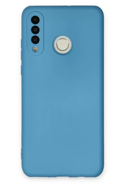 Mey İthalat®  Huawei P30 Lite Kılıf Nano içi Kadife Silikon - Mavi