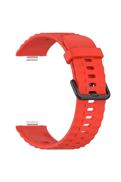 Mey İthalat®  Huawei Watch Fit 3 Klasik Kordon - Kırmızı