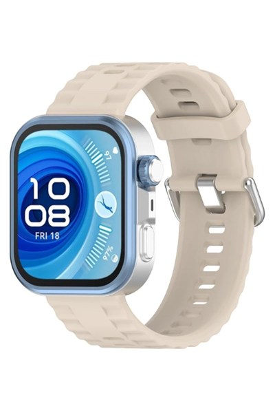 Mey İthalat®  Huawei Watch Fit 3 Klasik Kordon - Krem