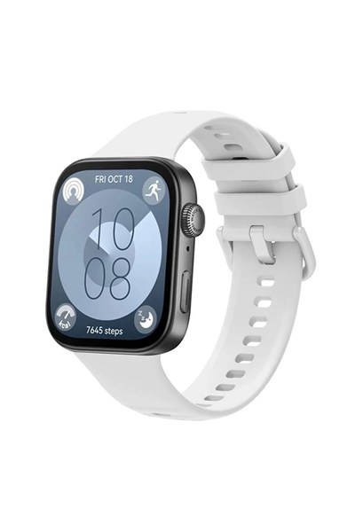 Mey İthalat®  Huawei Watch Fit 3 Klasik Kordon - Beyaz