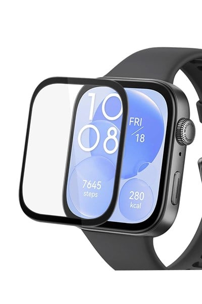 Mey İthalat®  Huawei Watch Fit 3 Polymer Nano Ekran Koruyucu - Şeffaf