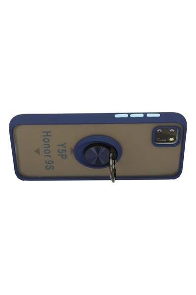 Mey İthalat®  Huawei Y5P Kılıf Montreal Yüzüklü Silikon Kapak - Lacivert