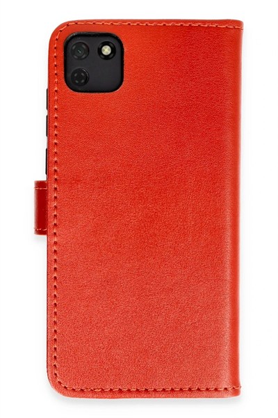 Mey İthalat®  Huawei Y5P Kılıf Trend S Plus Kapaklı Kılıf - Kırmızı