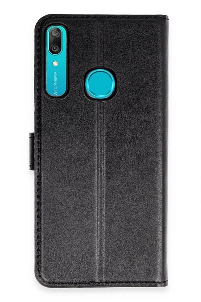 Mey İthalat®  Huawei Y6 Prime Kılıf Trend S Plus Kapaklı Kılıf - Siyah