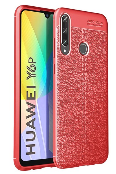 Mey İthalat®  Huawei Y6P Kılıf Auto Focus Kapak - Kırmızı
