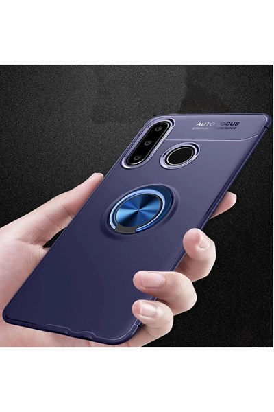 Mey İthalat®  Huawei Y6P Kılıf Range Yüzüklü Silikon - Mavi