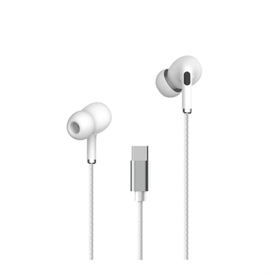 Mey İthalat®  INA16 Type-C Kablolu Kulak İçi Kulaklık - Beyaz