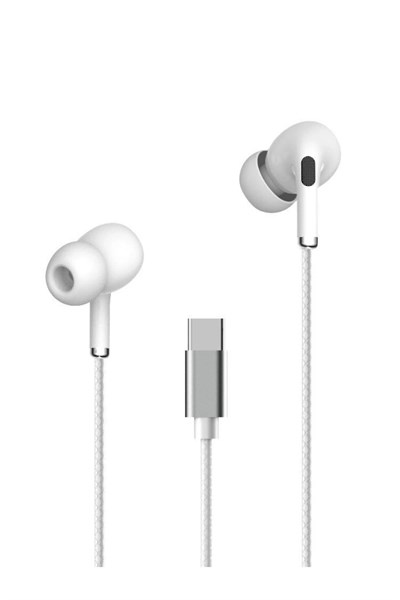 Mey İthalat®  INA16 Type-C Kablolu Kulak İçi Kulaklık - Beyaz