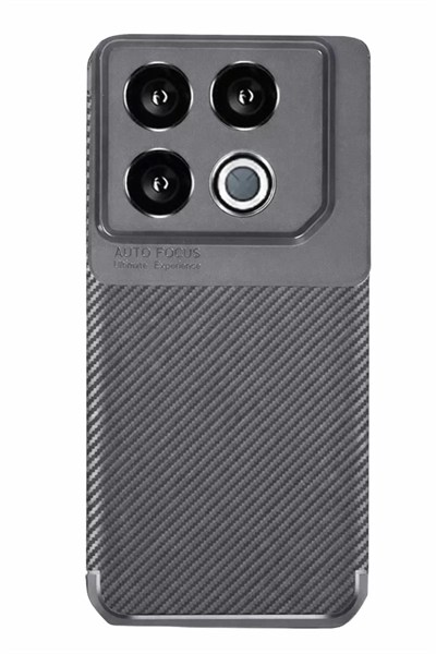 Mey İthalat®  İnfinix GT 20 Pro Kılıf Auto Focus Karbon Kapak - Gri