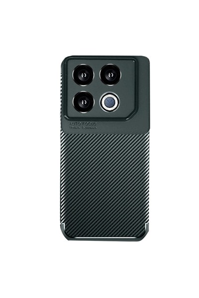 Mey İthalat®  İnfinix GT 20 Pro Kılıf Auto Focus Karbon Kapak - Koyu Yeşil