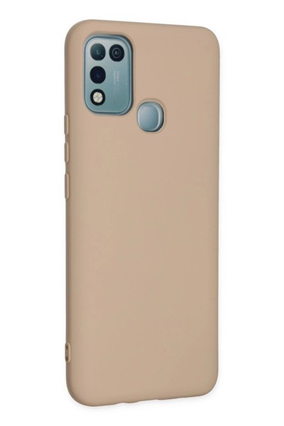 Mey İthalat®  İnfinix Hot 10 Play Kılıf Nano içi Kadife Silikon - Pudra