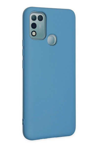 Mey İthalat®  İnfinix Hot 10 Play Kılıf Nano içi Kadife Silikon - Mavi