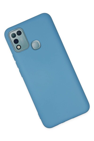 Mey İthalat®  İnfinix Hot 10 Play Kılıf Nano içi Kadife Silikon - Mavi