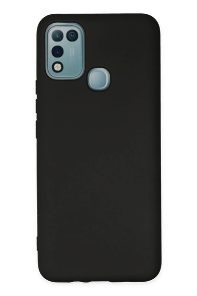 Mey İthalat®  İnfinix Hot 10 Play Kılıf Nano içi Kadife Silikon - Siyah