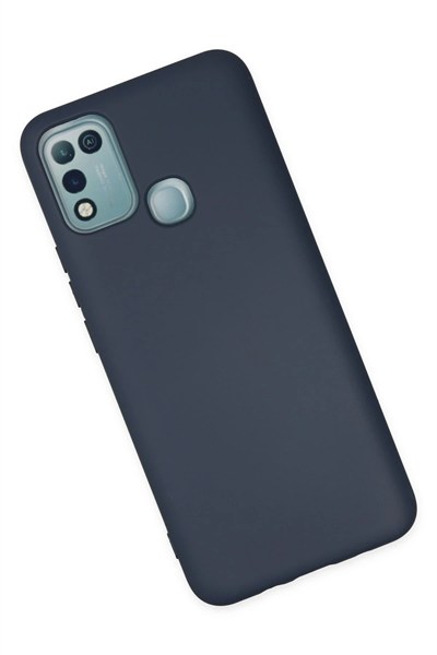 Mey İthalat®  İnfinix Hot 10 Play Kılıf Nano içi Kadife Silikon - Lacivert