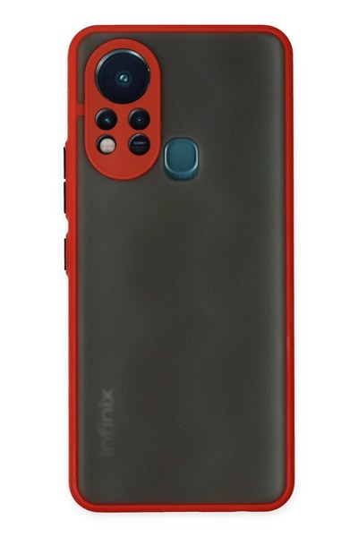 Mey İthalat®  İnfinix Hot 11s Kılıf Montreal Silikon Kapak - Kırmızı