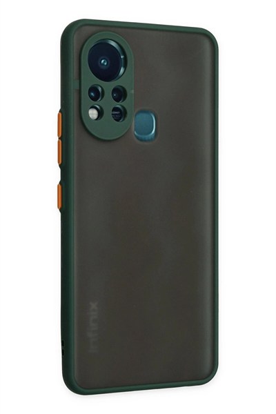 Mey İthalat®  İnfinix Hot 11s Kılıf Montreal Silikon Kapak - Yeşil
