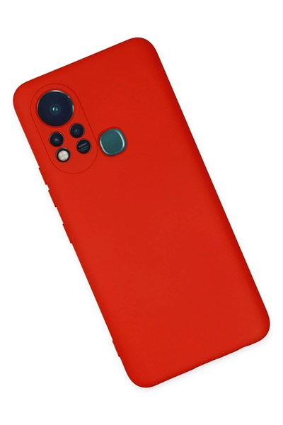 Mey İthalat®  İnfinix Hot 11s Kılıf Nano içi Kadife Silikon - Kırmızı