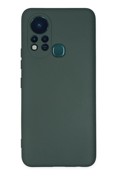 Mey İthalat®  İnfinix Hot 11s Kılıf Nano içi Kadife Silikon - Koyu Yeşil