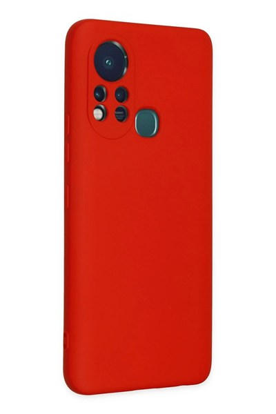 Mey İthalat®  İnfinix Hot 11s Kılıf Nano içi Kadife Silikon - Kırmızı
