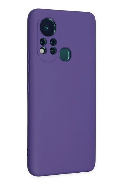 Mey İthalat®  İnfinix Hot 11s Kılıf Nano içi Kadife Silikon - Mor