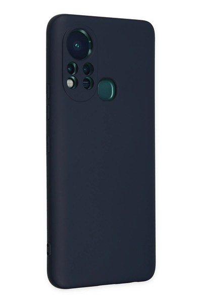 Mey İthalat®  İnfinix Hot 11s Kılıf Nano içi Kadife Silikon - Lacivert