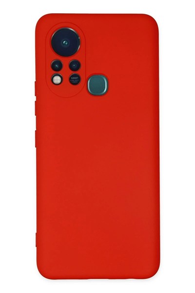Mey İthalat®  İnfinix Hot 11s Kılıf Nano içi Kadife Silikon - Kırmızı
