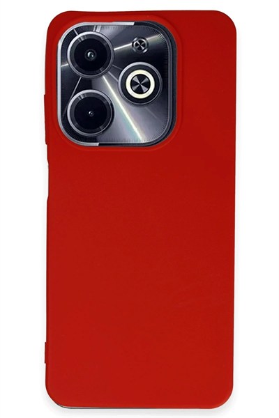 Mey İthalat®  İnfinix Hot 40i Kılıf First Silikon - Kırmızı