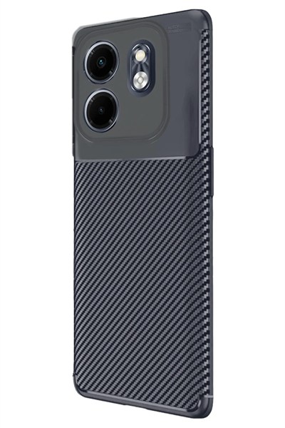 Mey İthalat®  İnfinix Smart 9 Kılıf Auto Focus Karbon Kapak - Lacivert
