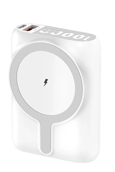 Mey İthalat®  J31 10.000 mAh 20W PD Magsafe Powerbank - Beyaz