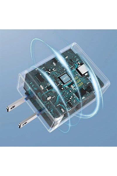 Mey İthalat®  JK77 12W + PX17 1M 2.4A Usb to Lightning Kablolu PD Şarj Cihazı