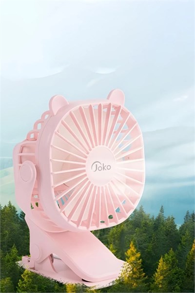 Mey İthalat®  JS03 Masaüstü Soğutma Fanı - Pembe