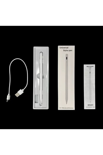 Mey İthalat®  K2260 IOS ve Android Uyumlu Universal Dokunmatik Stylus Kalem - Beyaz
