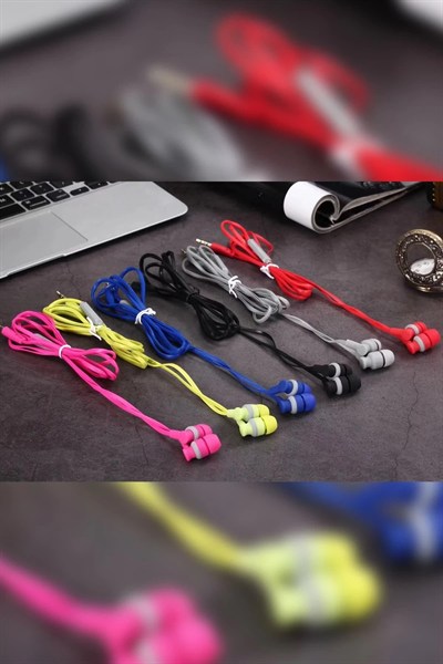 Mey İthalat®  KR-204 Kablolu Kulaklık - Kırmızı