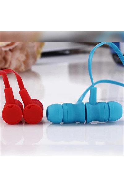 Mey İthalat®  KR-207 Mıknatıslı Kablolu Kulaklık - Kırmızı