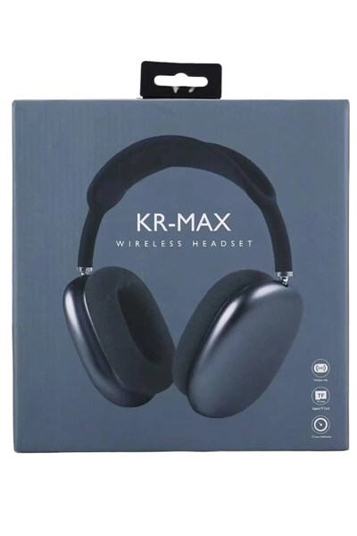 Mey İthalat®  KR Max BT Kablosuz Kulaklık - Siyah
