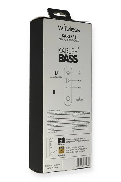 Mey İthalat®  KR103 Kablosuz Kulaklık - Siyah
