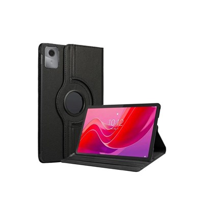 Mey İthalat®  Lenovo Tab M11 TB330FU 360 Tablet Deri Kılıf - Siyah