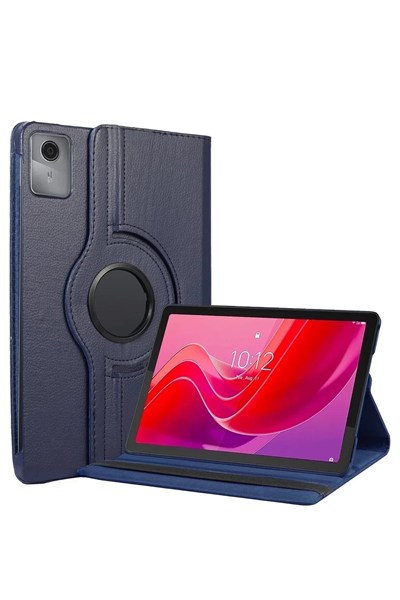 Mey İthalat®  Lenovo Tab M11 TB330FU 360 Tablet Deri Kılıf - Lacivert