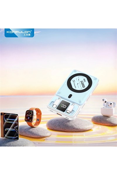 Mey İthalat®  M25W 10.000 mAh 20W PD Magsafe Powerbank - Mavi