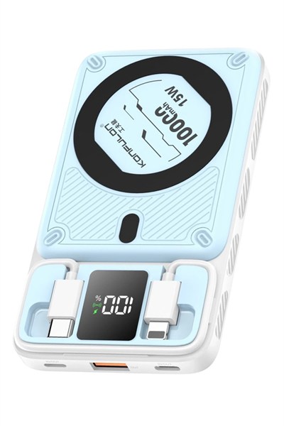 Mey İthalat®  M25W 10.000 mAh 20W PD Magsafe Powerbank - Mavi